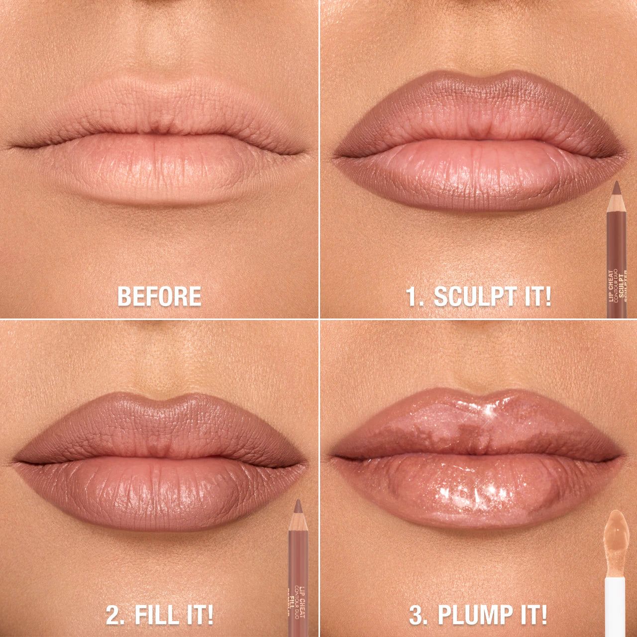 Charlotte Tilbury Super Nudes Lip Cheat Contour Duo Lip Liner foto 2