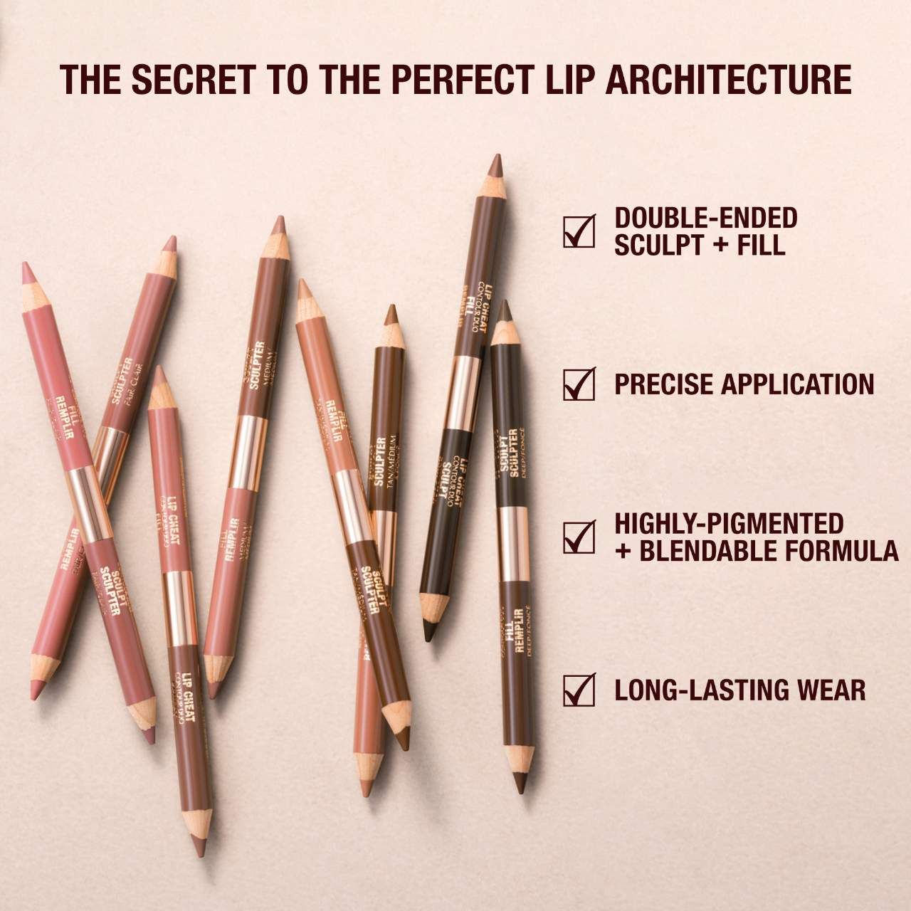 Charlotte Tilbury Super Nudes Lip Cheat Contour Duo Lip Liner foto 4