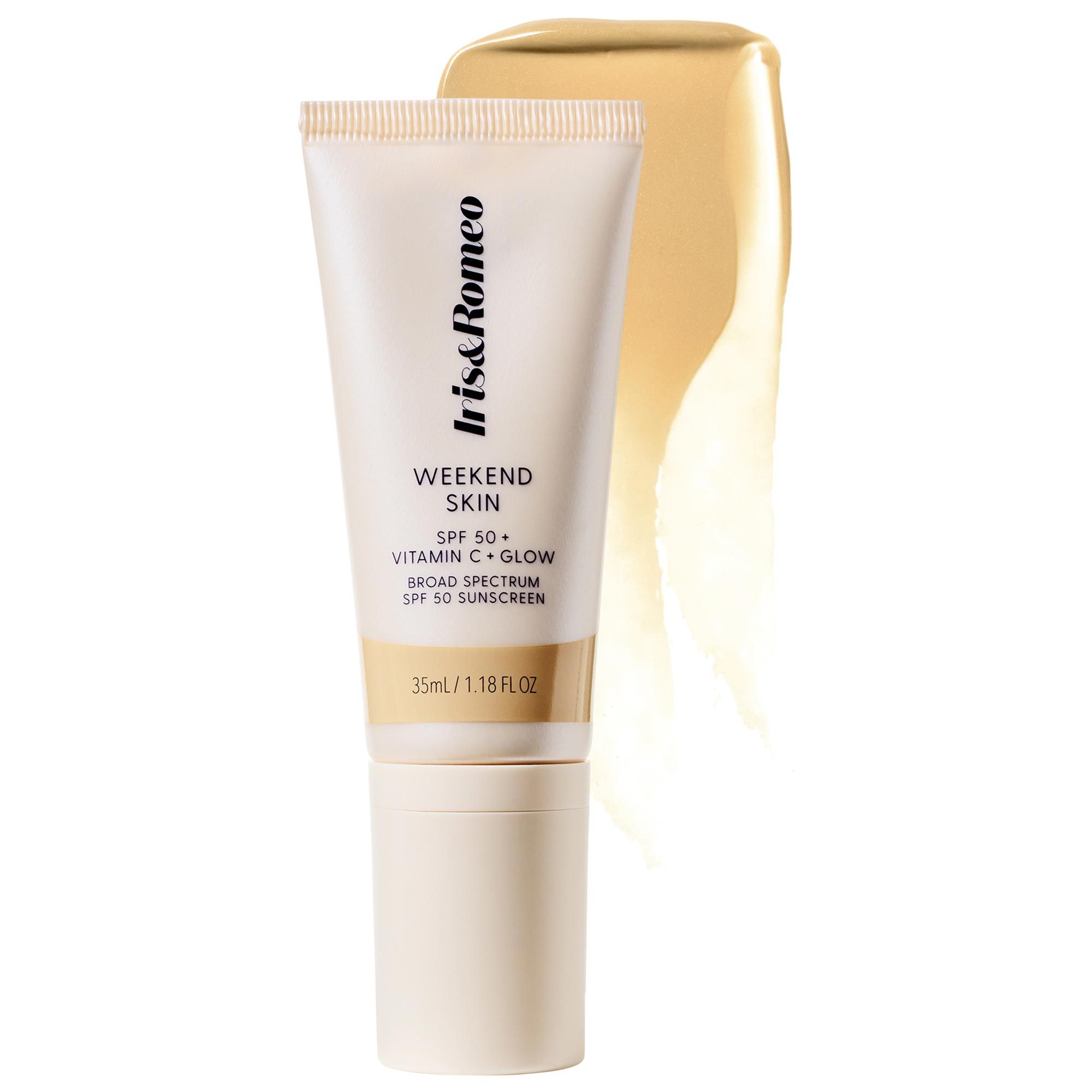 Iris & Romeo Weekend Skin SPF 50 Natural Glow Tinted Sunscreen with Vitamin C + Niacinamide